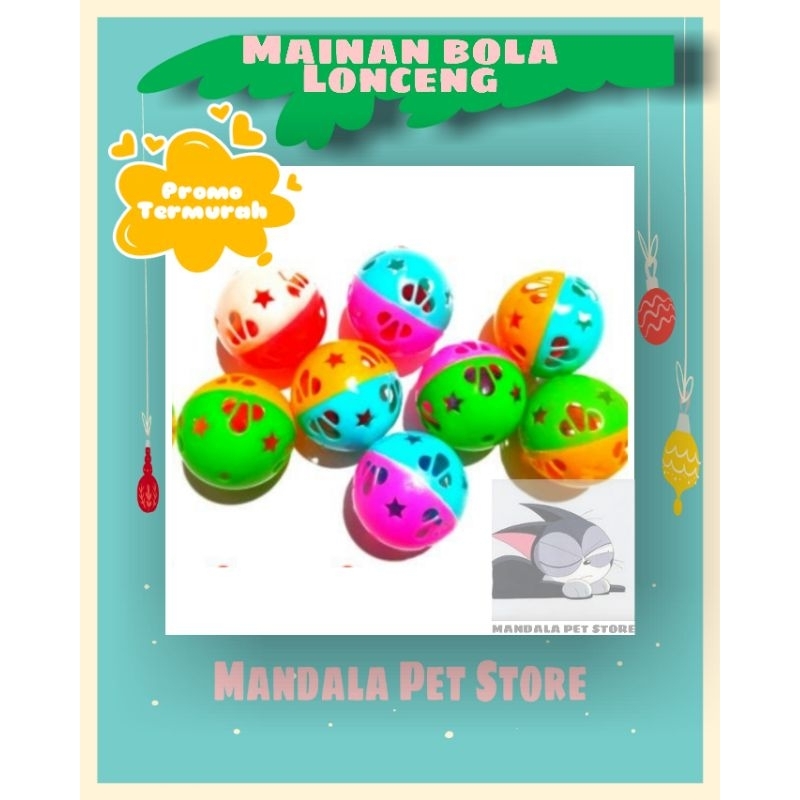 Mainan Bola Kerincing Kucing / Mainan Bola Lonceng Kucing