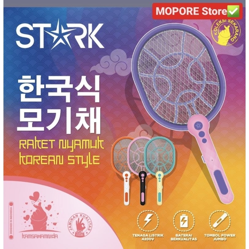 Raket Nyamuk STARK STK 007 Korean Style Original