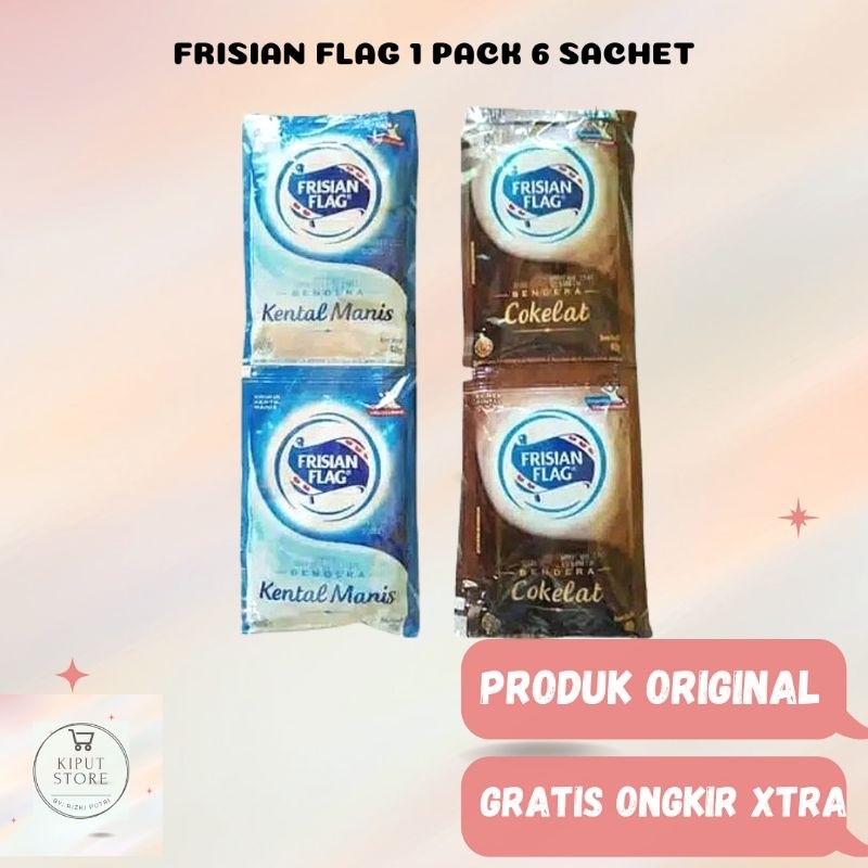 

FRISIAN FLAG susu kental manis 1 pack isi 6 sachet