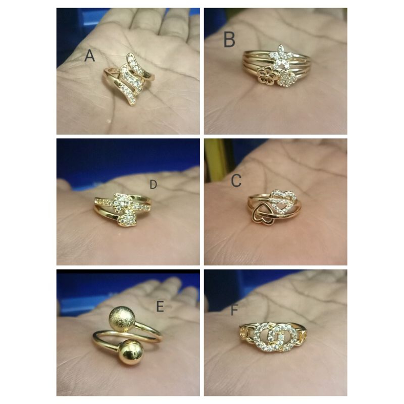DAC4  cincin xuping wanita lapis emas dgn mata zircon