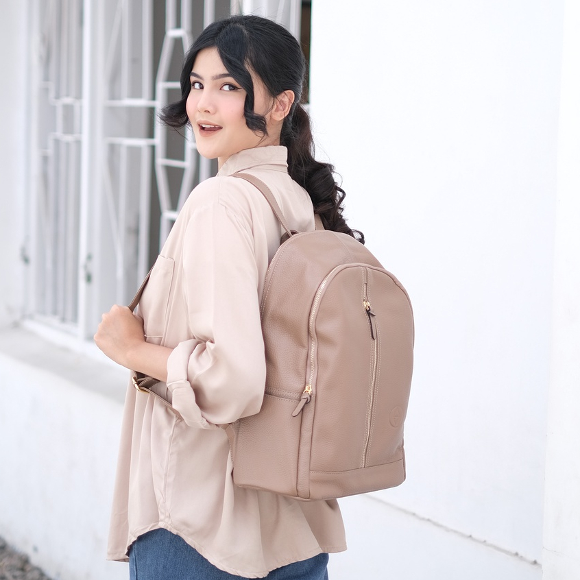 Tas Ransel Wanita Kulit Asli Sapi Backpack Wanita Tas Punggung Cewek Sendy Leather GAURI