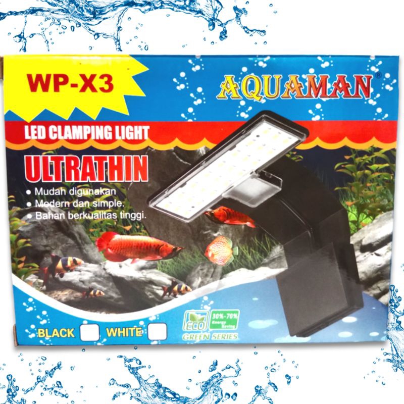 PROMO MURAH Lampu jepit aquarium aquascape AQUAMAN WP X3