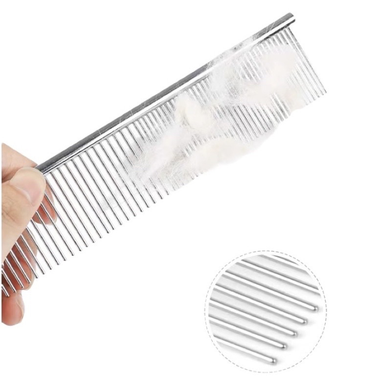 sisir comb anjing kucing pet hair brush metal