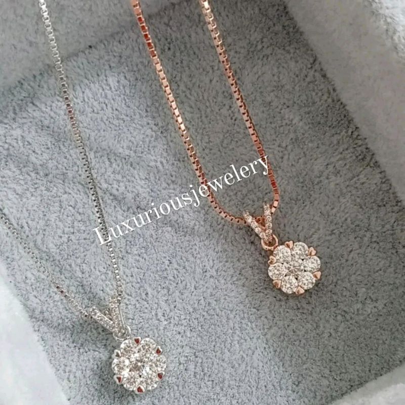 Kalung elegant simple liontin lotus