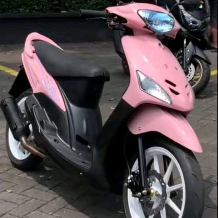 BODY YAMAHA MIO SPORTY / SMILE WARNA PINK CHERRY BLOSSOM FULLSET || FULL SET BODY HALUS MIO SPORTY P