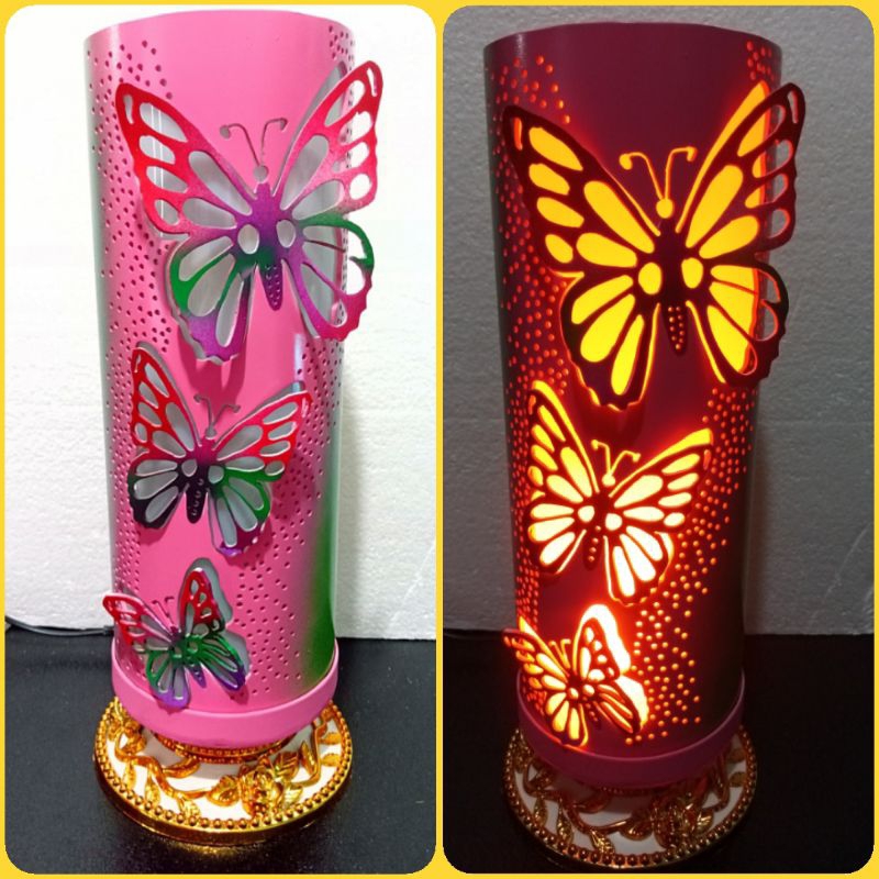 Lampu hias pipa paralon PVC karakter kupu²