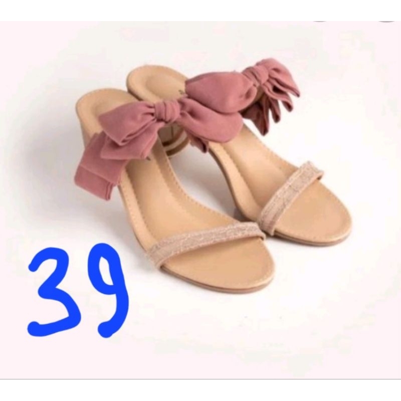 ITTAHERL itta lace 60mm two straps blockheels rosewood size 39