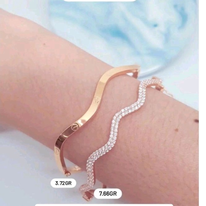 Gelang emas bangle wave kadar 700/16k