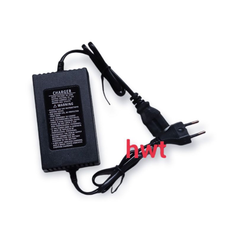 charger sprayer elektrik 12 V 2A charger aki untuk sprayer elektrik