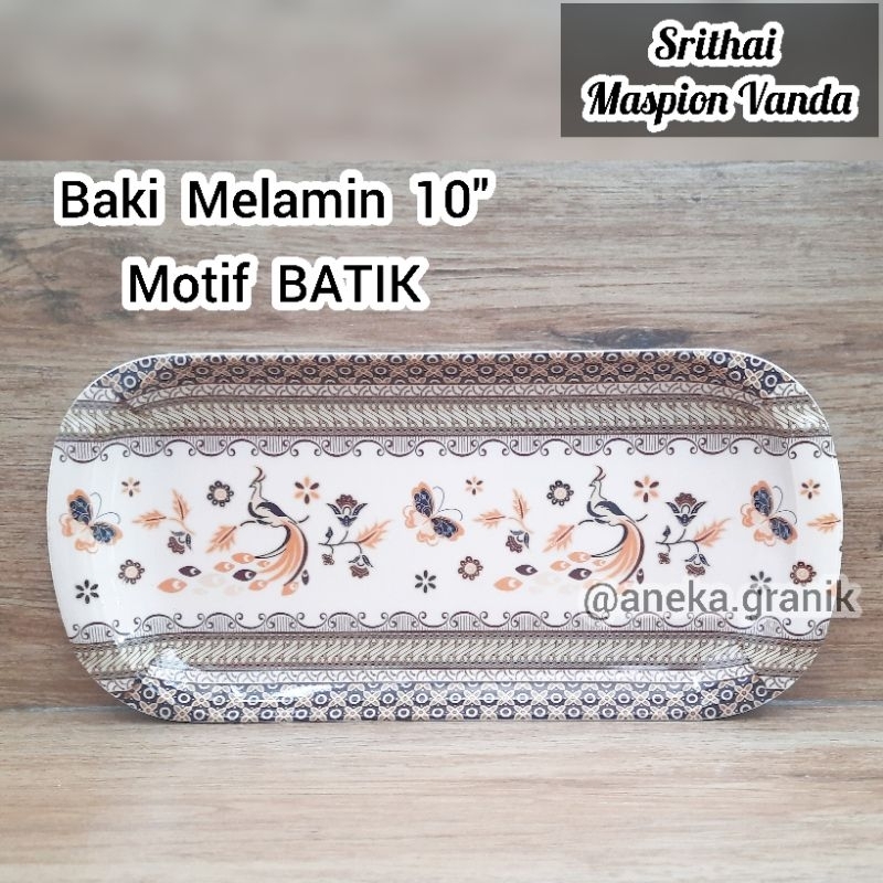 Baki Saji Segi | Srithai Melamine Vanda Maspion 10 inch | Batik series | T3100-10