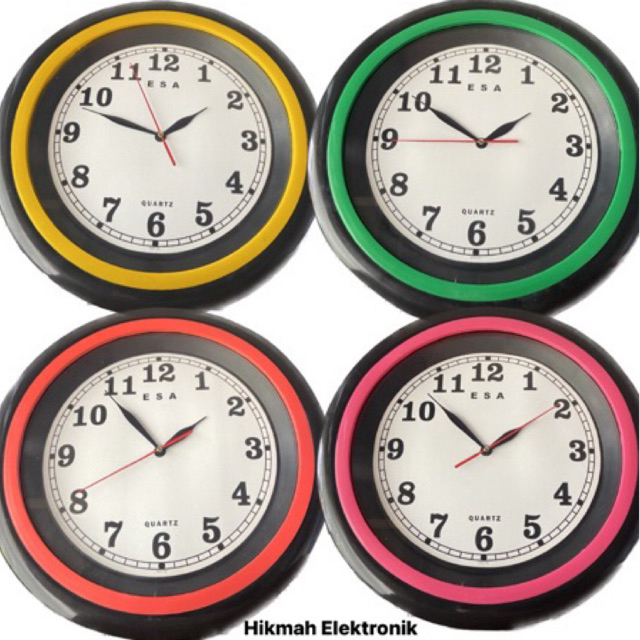 Jam dinding jumbo besar diameter 35cm murah berbagai warna dan gambar/ Jam dinding besar warna motif 742