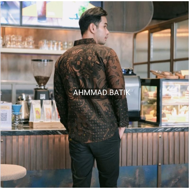 KEMEJA BATIK PRIA ARJUNA SLIMFIT LAPIS PURING LENGAN PANJANG