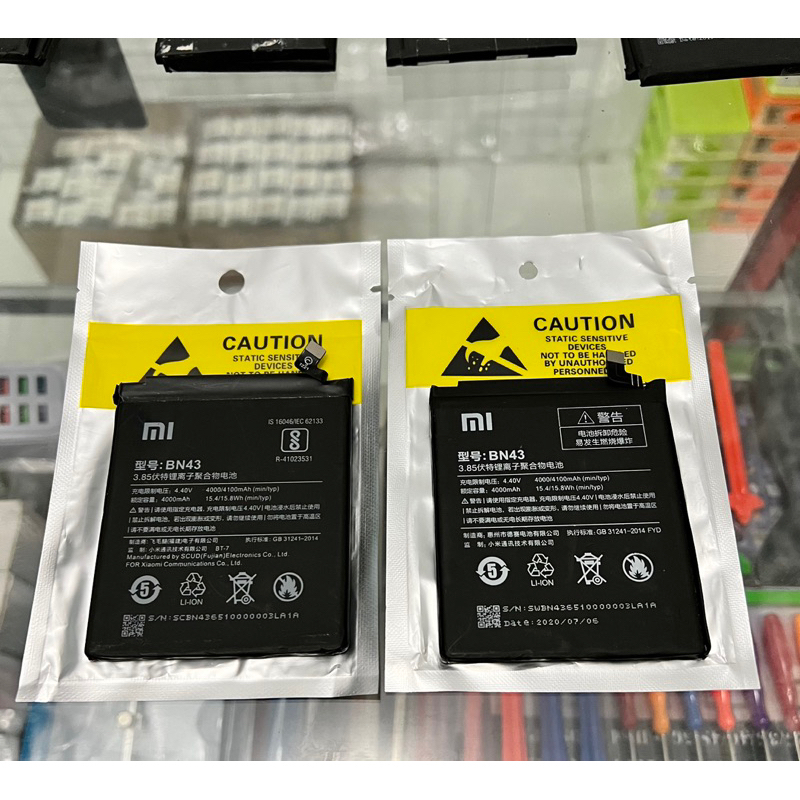 Batre Baterai Xiaomi Redmi Note 4X Snapdragon Bn43 New Batre xiaomi note 4x original new 100%