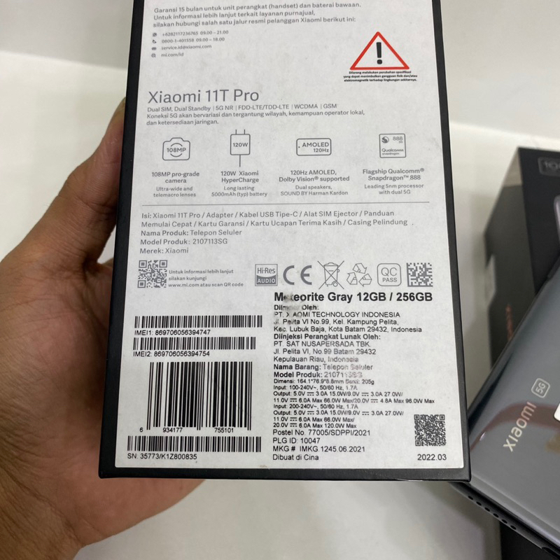 XIAOMI 11T Pro 12/26 Second