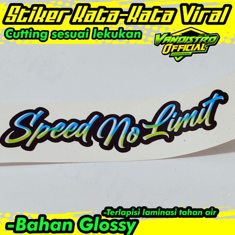 stiker speed no limit