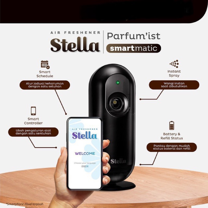 STELLA Parfumist Smart Matic Device Set Pengharum Ruangan Otomatis