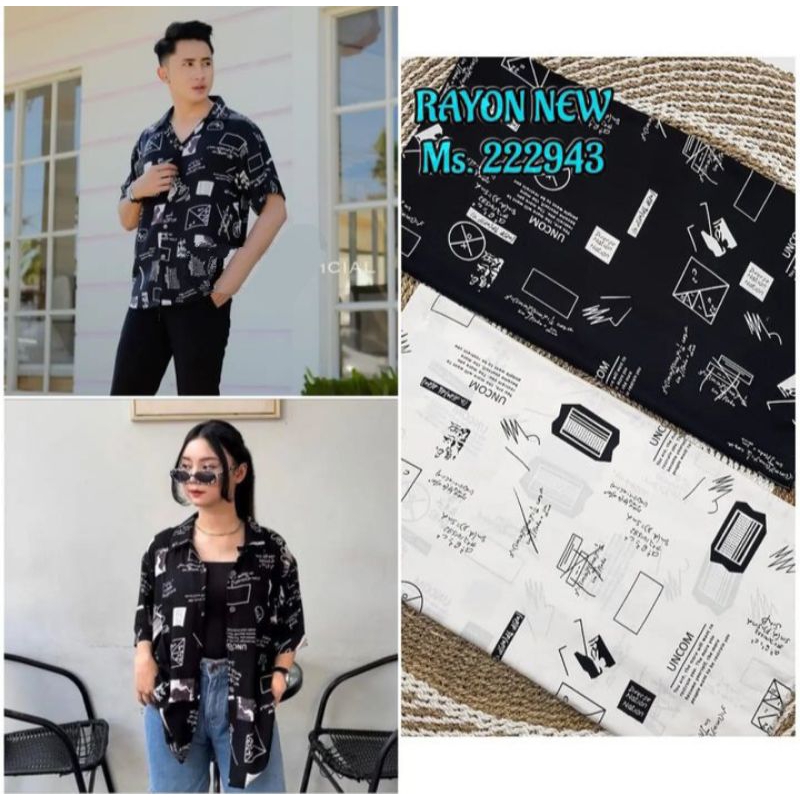 kain rayon viscose premium motif meteran bahan gamis daster piyama mukena