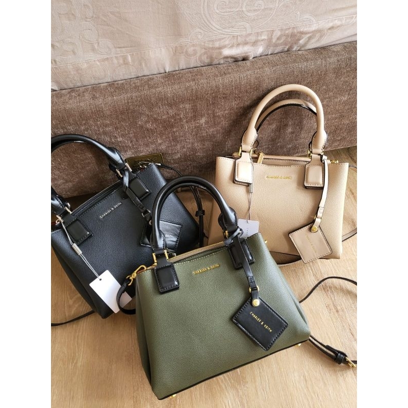 Tas Wanita | CK Structured Top Handle Bag