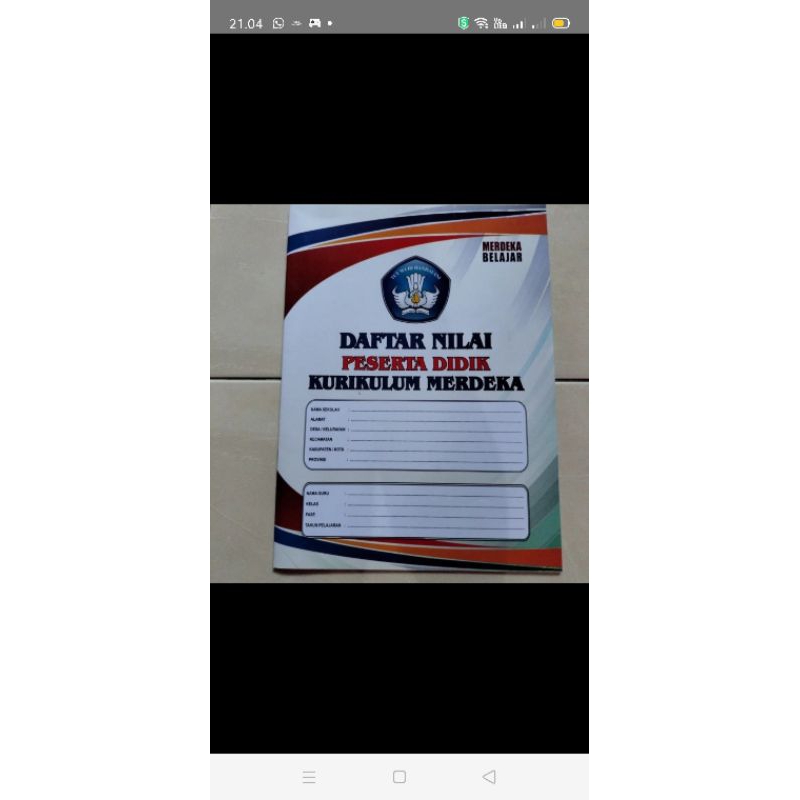 

Daftar nilai peserta didik