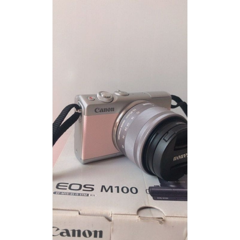 KAMERA CAMERA CANON EOS M100 / CANON M10 kit 15-45 SECOND BEKAS