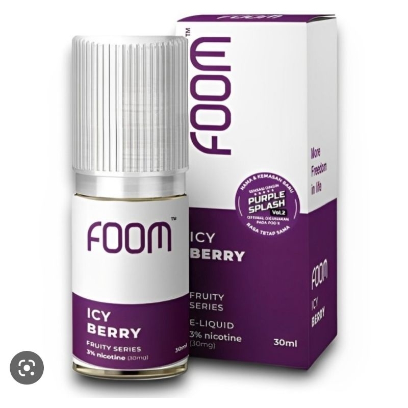 30ml purple spash icy berry fom liquid salt foom ice