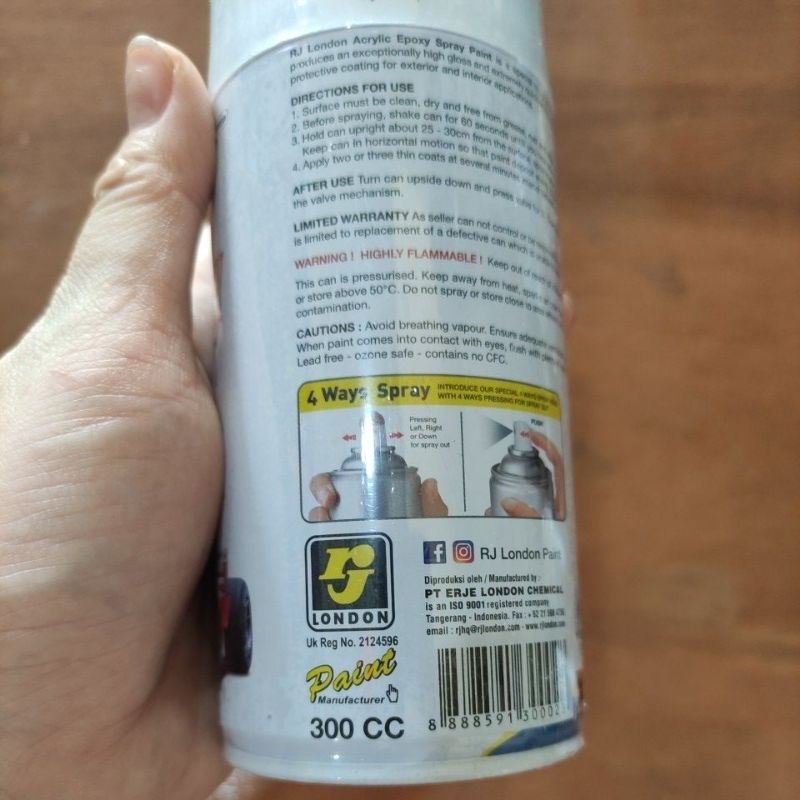 cat semprot RJ (stabilo green) /acrylic epoxy spray pain RJ / cat kaleng RJ hijau terang (300cc)