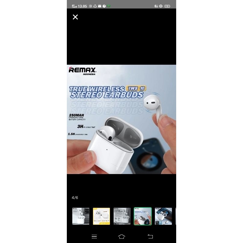 REMAX TWS 10 True Wireless Stereo Earbuds Earphone Headset Bluetooth