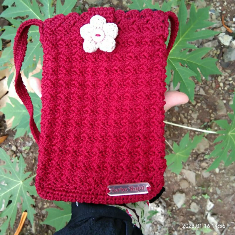 Tas Hp || tas selempang hp || tas wanita unik || tas hp rajut