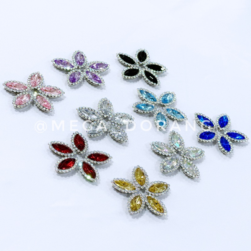 Diamond Kancing Bunga Sampan 7*15 / Swaro Kancing Bunga Daun 7 x 15 -Terlaris