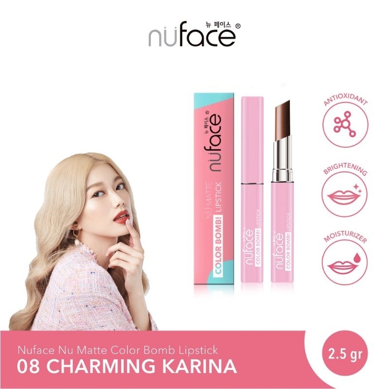 Nuface Nu Matte Color Bomb LipstickOriginal 100%