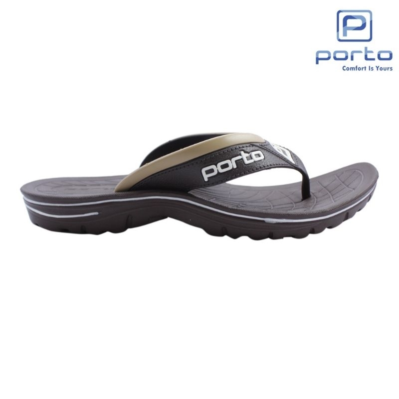 TERBARU Sandal Slip On Jepit Karet Dewasa Pria PORTO 1016 Size 39-44