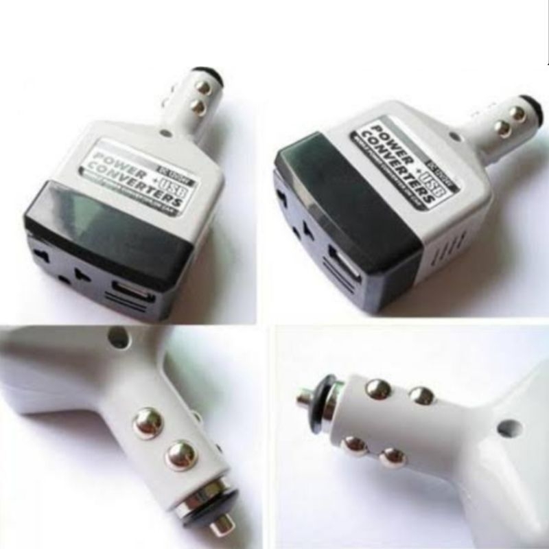 Car Power Converter Mobil Charger DC 12V/24V to AC 220V with USB