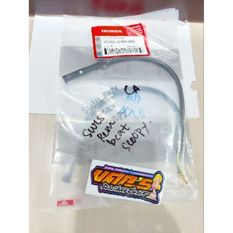 SWITCH  REM BELAKANG SWITCH REM LH BEAT SCOOPY VARIO VARIO 125 VARIO 150 ASLI HONDA 35345Gw0900