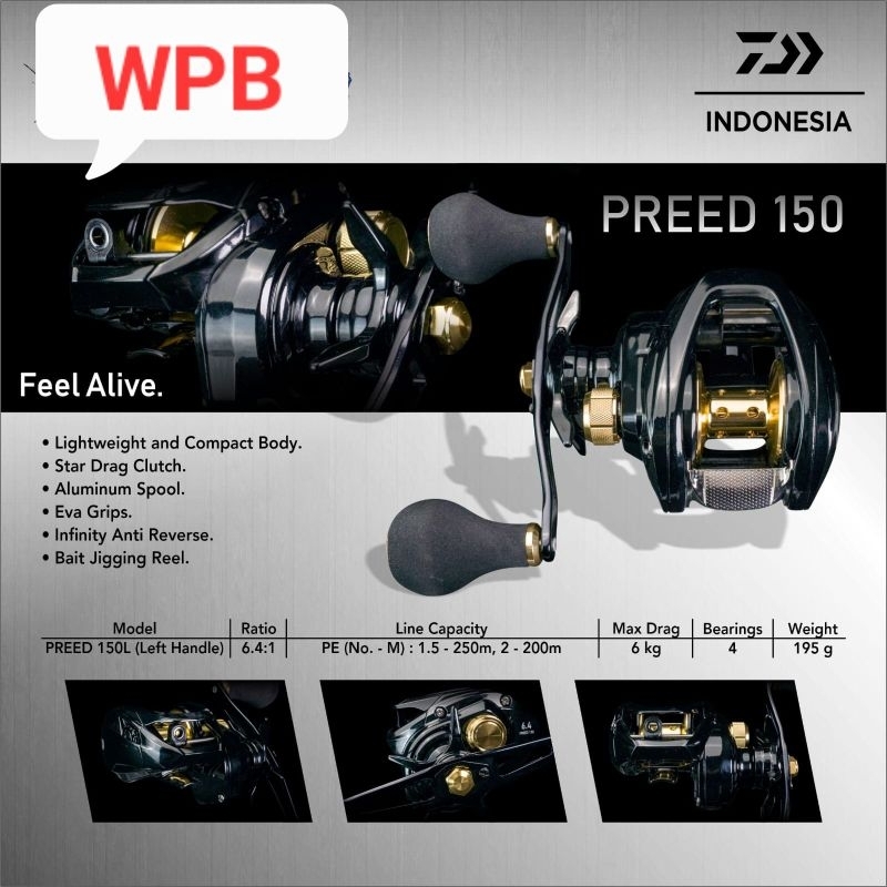 Reel BC / BAITJIGGING DAIWA PREED 150L (LEFT HANDLE)