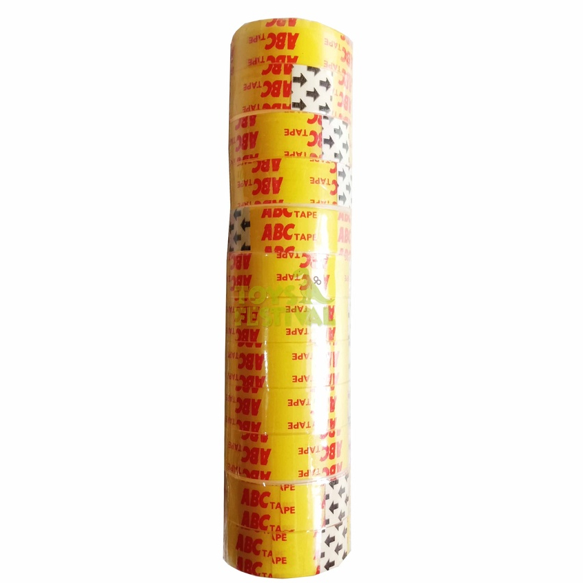 1 Lusin/12 roll Isolasi Isolatip Selotip Tape Bening Ukuran Kecil