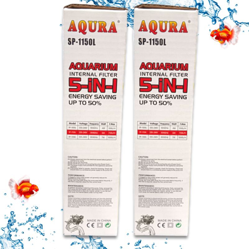 Pompa Aquarium Internal Filter AQURA 5IN1 SP 1150L