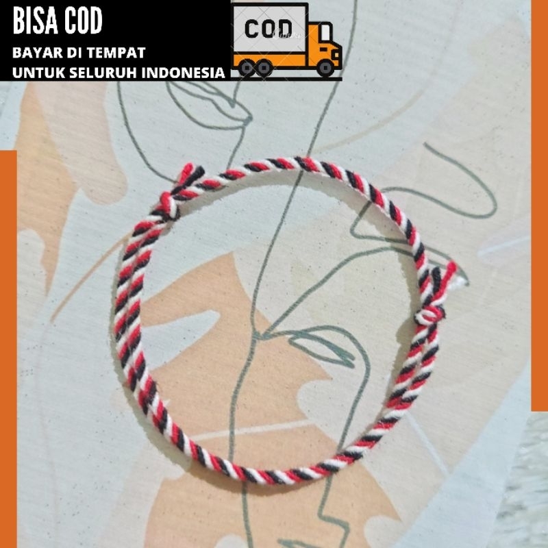 COD - 2pcs gelang tridatu tipis minimalis 1mm khas bali original gelang 3warna 3mantra super simpel 