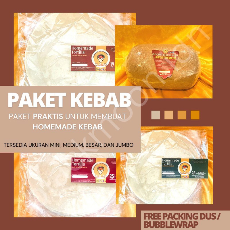 

FREE BUBBLEWRAP & DUS !! Paket Kebab Kebab Frozen JUMBO HALAL