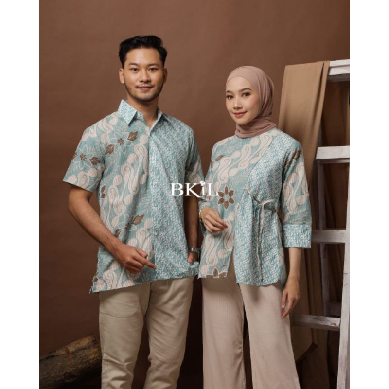 Seragam baju batik wanita modern - batik wanita - atasan batik wanita - batik kerja kantor - couple.