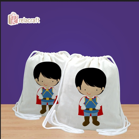 TAS GENDONG SERUT/TOTEBAG GENDONG/ TAS SOUVENIR GAMBAR ANAK LAKI-LAKI