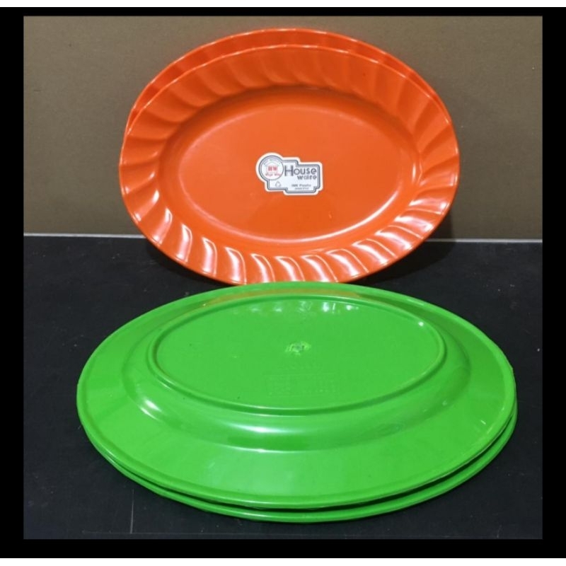 piring oval plastik semi melamin