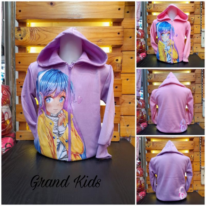 Model Baru/Jaket Anak Perempuan Girl Animation/Kids Jacket/Jaket Anak Perempuan Kekinian/Jaket Anak 