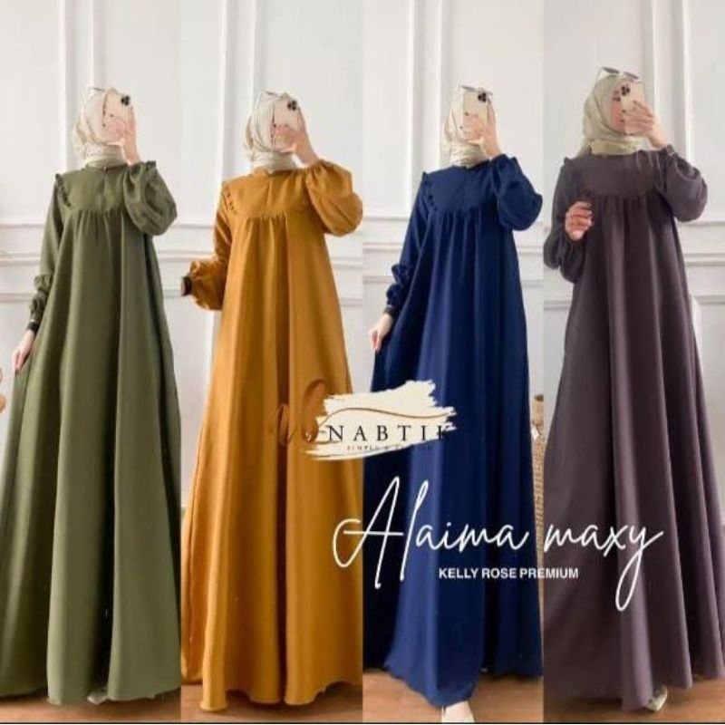 ALAIMA DRESS GAMIS CRINKLE AIRFLOW #GAMIS TERMURAH