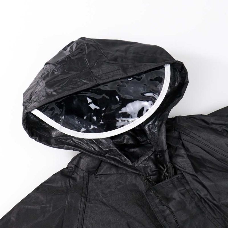 Rhodey Pole Jas Hujan Motor - T1 Size L Hitam Polos Rain Coat