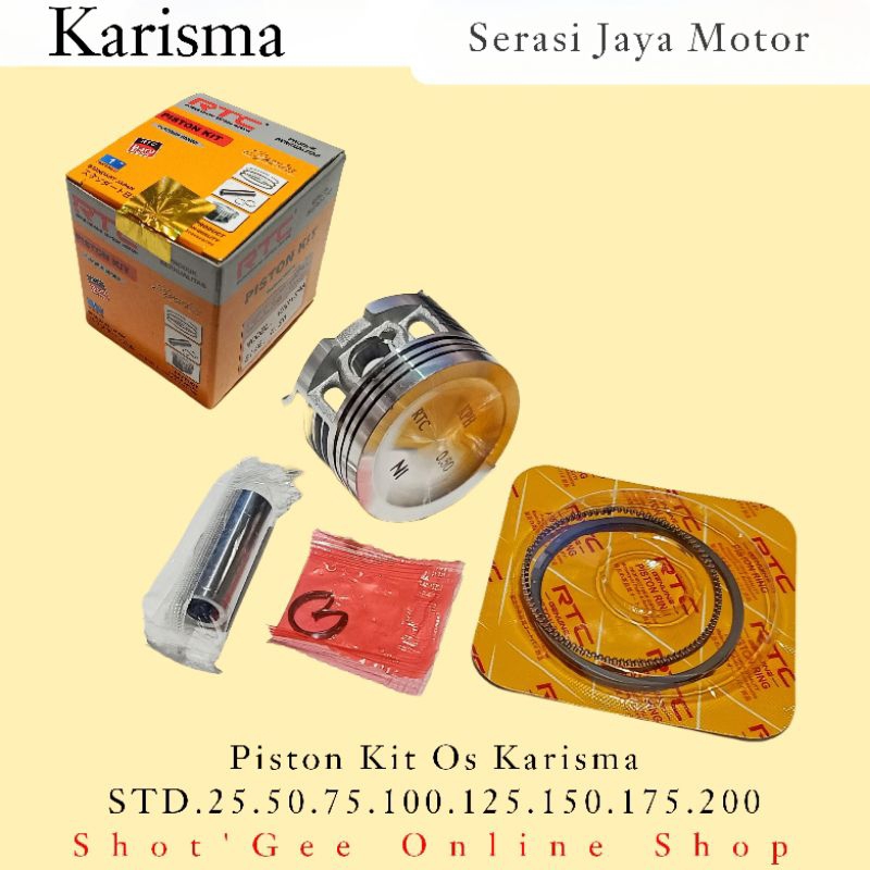 PISTON KIT SEHER KARISMA / SUPRA X 125 Karbu