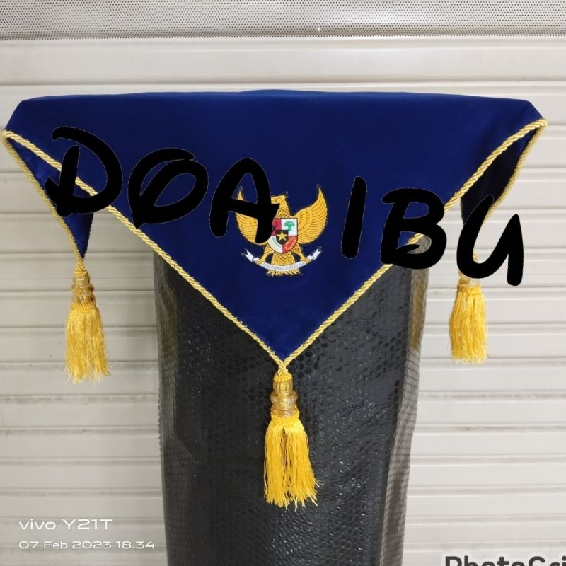 

best seller alas baki paskibra alas baki upacara bendera pake bandulan warna biru ready stock