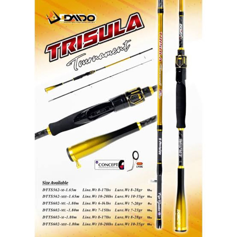 Rod Spinning Daido Trisula Tournament pro series/Joran Casting kuat/joran Kolam murah kuat