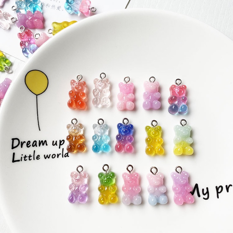 Gummy Soda Bear pendant Liontin for DIY