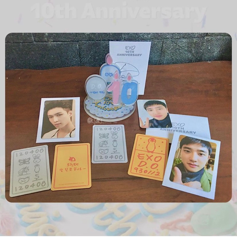 MD EXO 10th Anniversarry Acrylic Lucky Card D.O. Lay