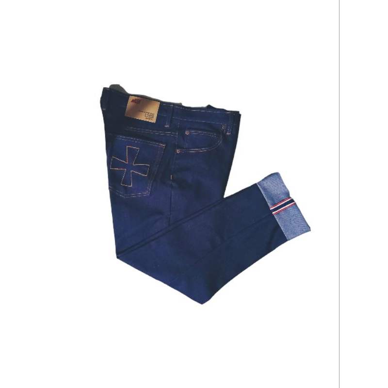 raw denim selvedge  blu indigo 14 oz ✅